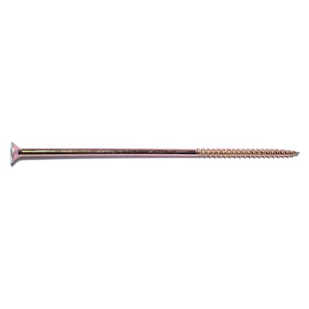 Saberdrive 6 in, Torx Drive, Flat Head Wood Screw, Zinc Yellow Steel, 25 PK 09296